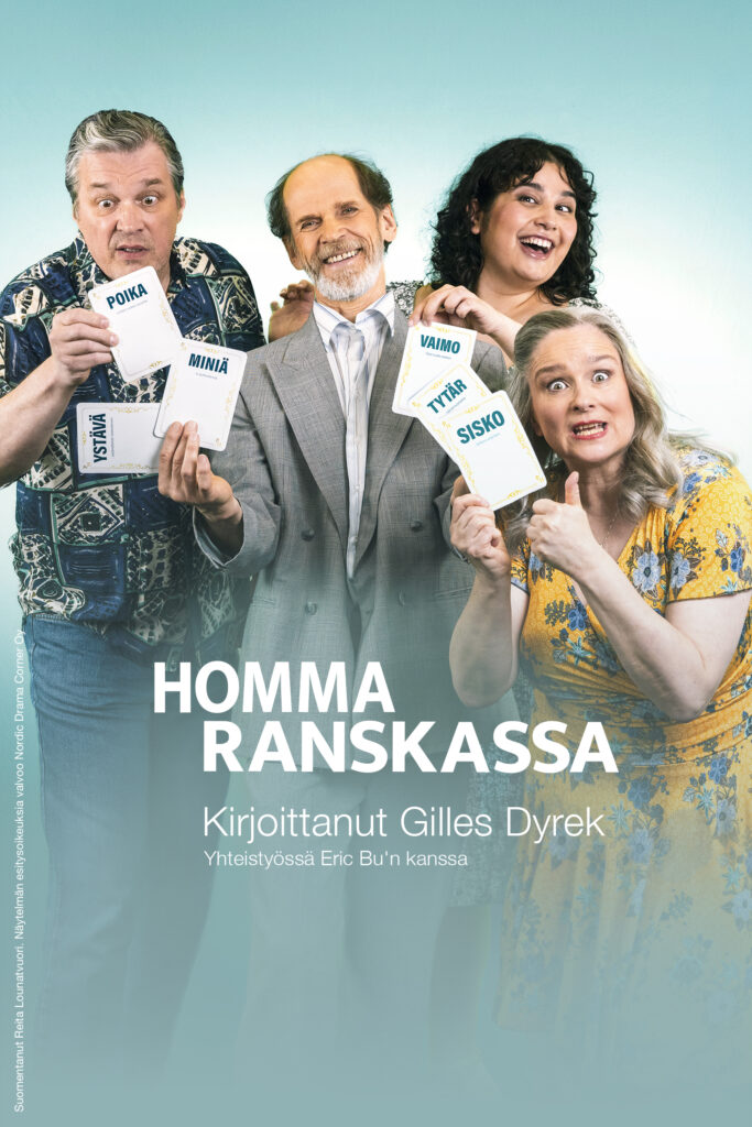 Kuvassa Pentti Helin (vas.), Auvo Vihro, Esme Kaislakari ja Minna Hokkanen. Valokuva Kari Sunnari