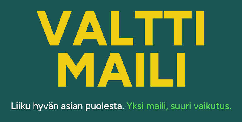 Valttimailin vihreäkeltainen logo