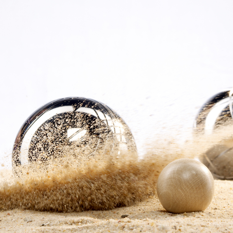 TUL Petankki. Kuvassa petankkipalloja.