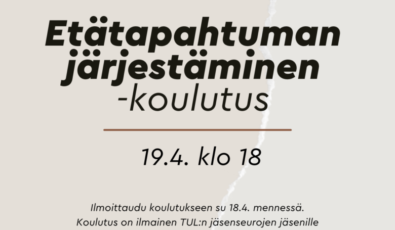 Näin järjestät etätapahtuman -etäkoulutus