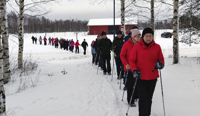 Ohjattua sauvakävelyä eläkeläisille