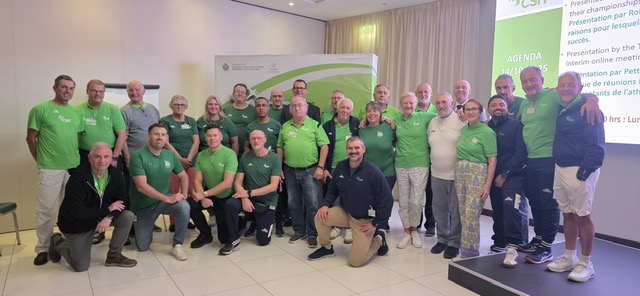 CSIT:n teknisten komissioiden edustajia kuvattuna San Marinon yleiskokouksessa lokakuussa 2025.